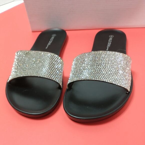 Women's Jelly Rhinestones Slipper Slide Sandals Wild Diva Size 8 - Picture 4 of 7